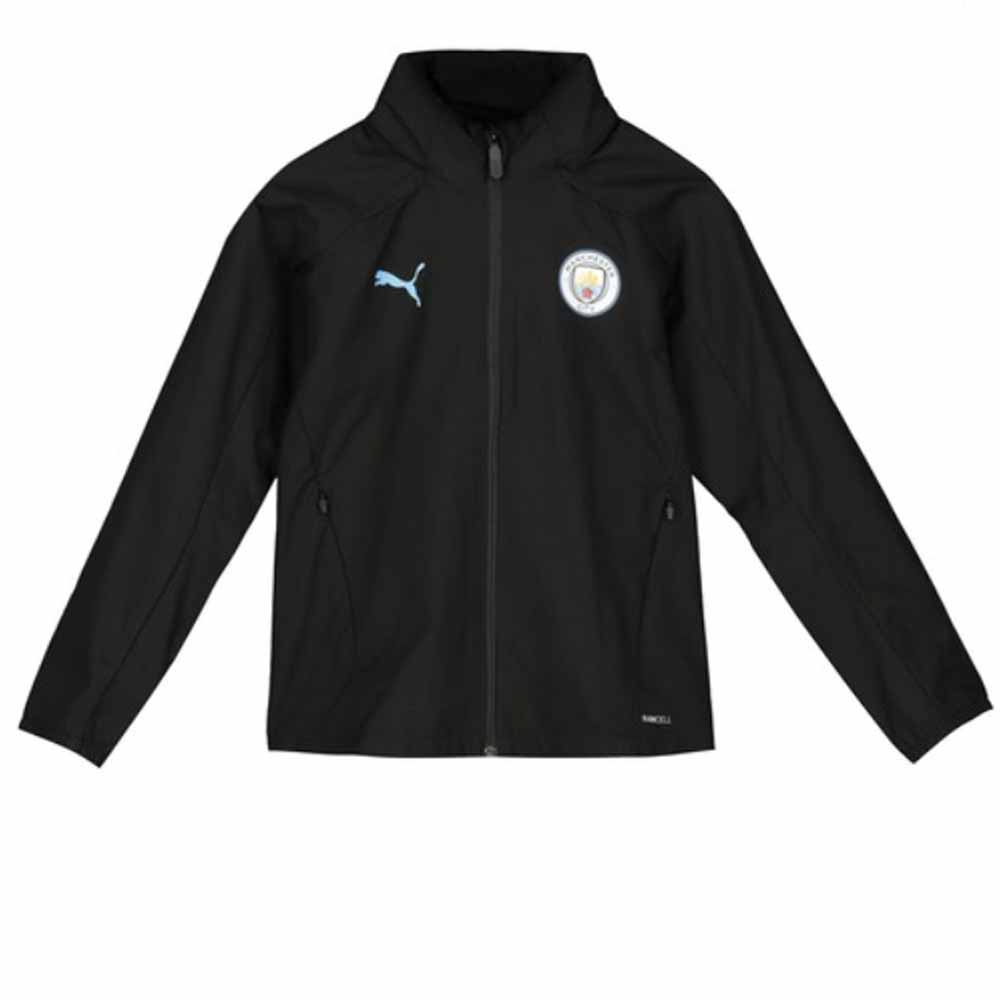 Click to view product details and reviews for 2019 2020 Manchester City Puma Rain Jacket Black Kids.