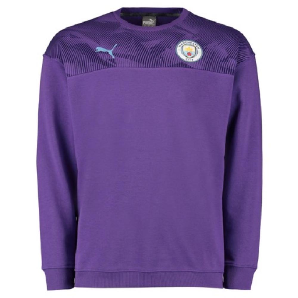 Click to view product details and reviews for 2019 2020 Manchester City Puma Casuals Sweat Top Purple.