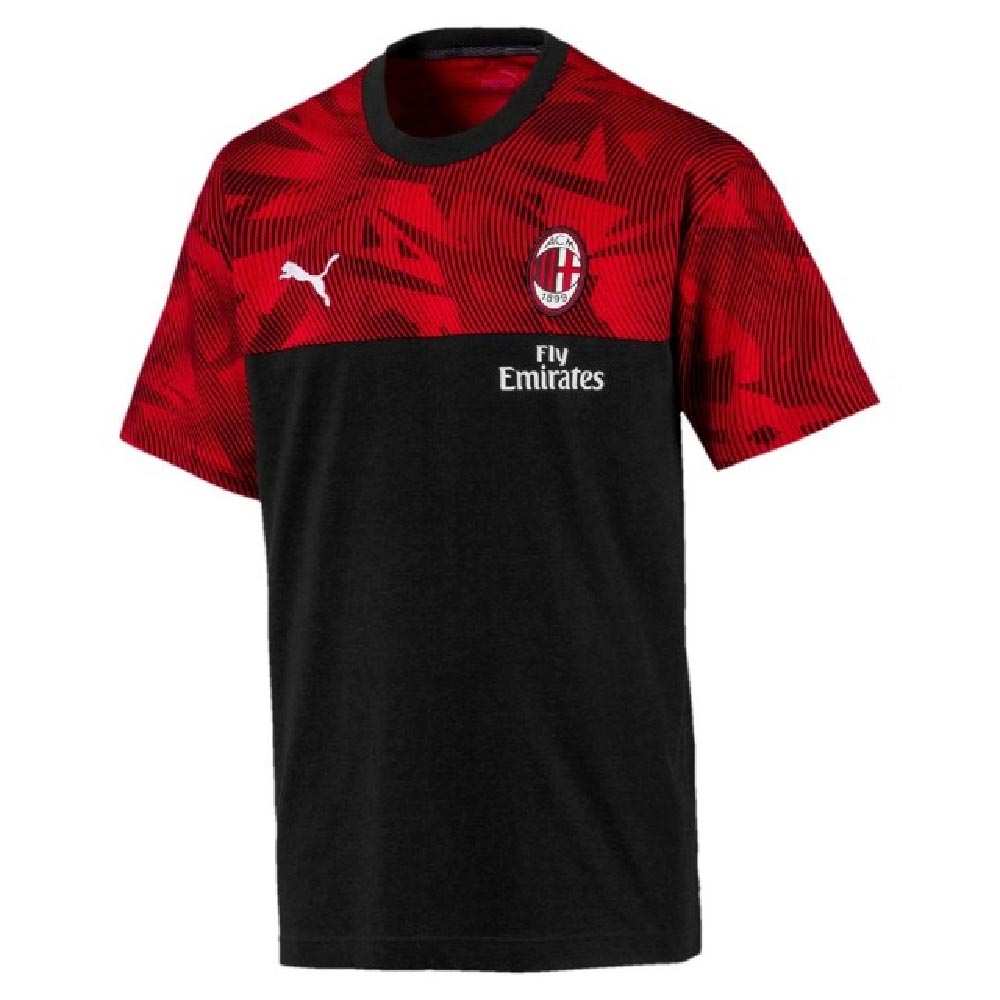 Click to view product details and reviews for 2019 2020 Ac Milan Puma Casuals Tee Black.