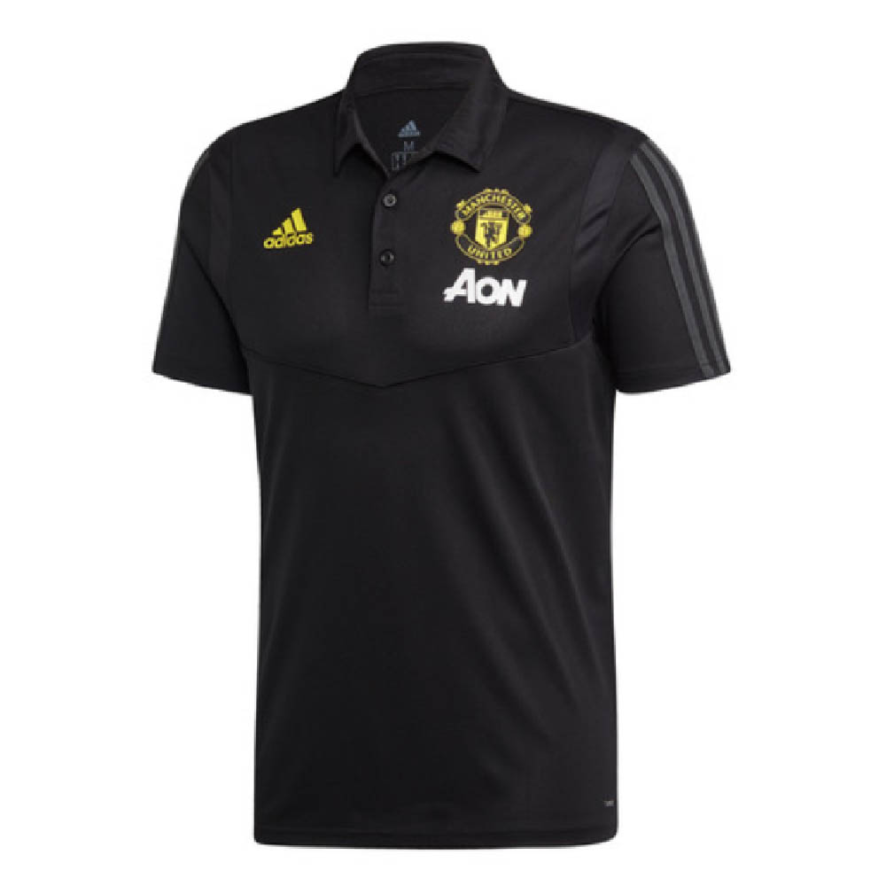 Click to view product details and reviews for 2019 2020 Man Utd Adidas Training Polo Shirt Black.