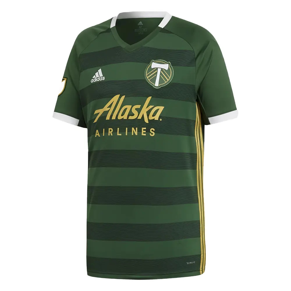 Click to view product details and reviews for 2019 Portland Timbers Adidas Home Football Shirt.