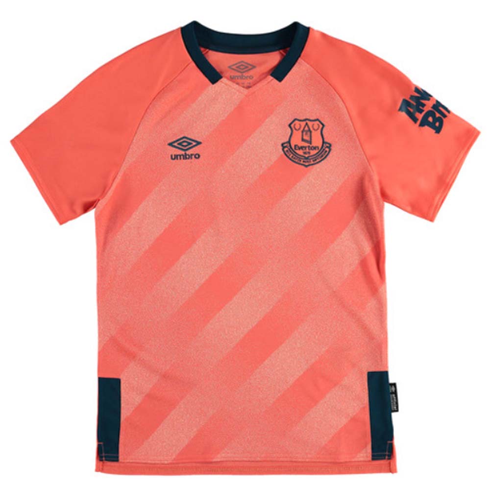 Official Everton Football Away Shirt Jersey Tee Top 2018 19 Kids Umbro 