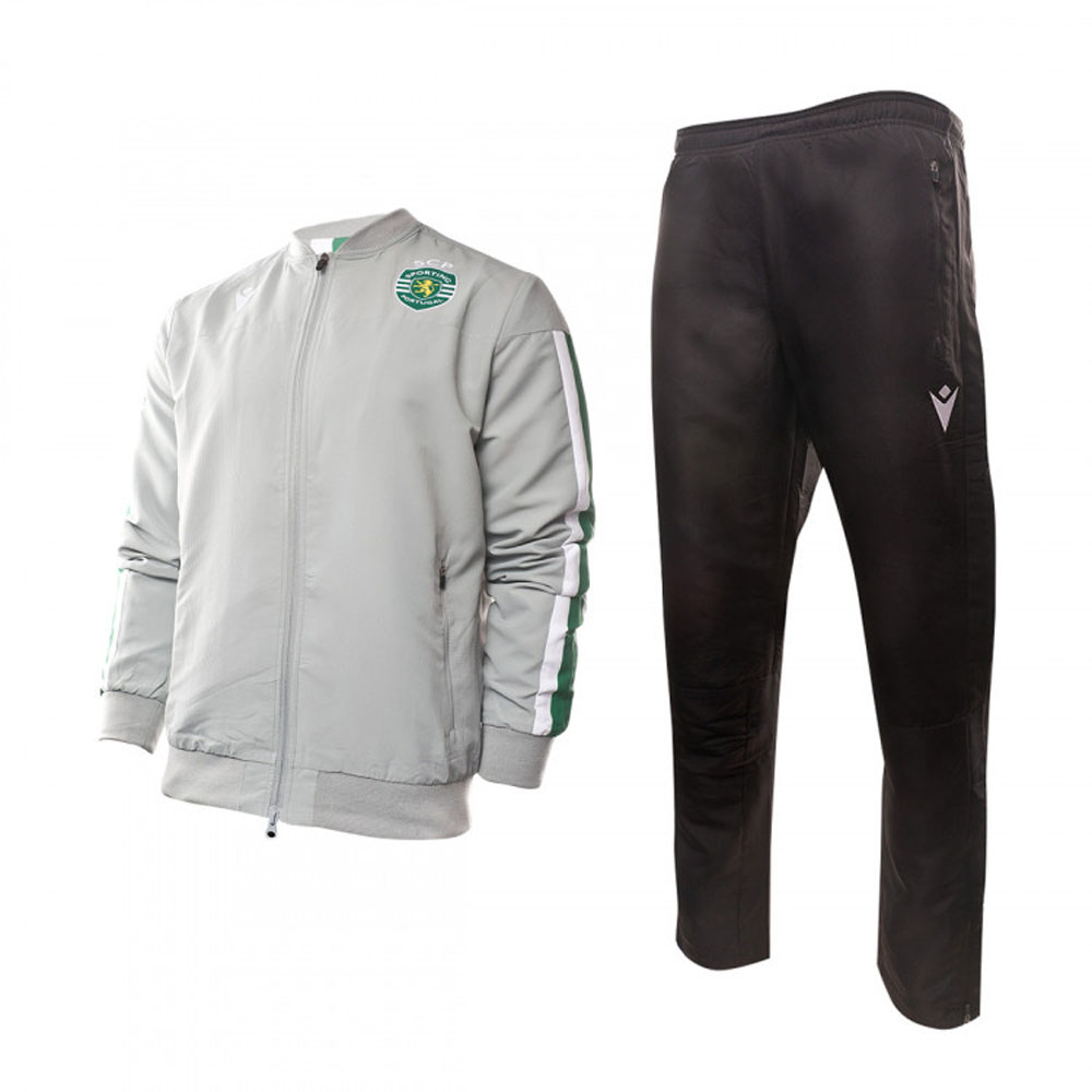 Click to view product details and reviews for 2019 2020 Sporting Lisbon Macron Staff Tracksuit Grey.