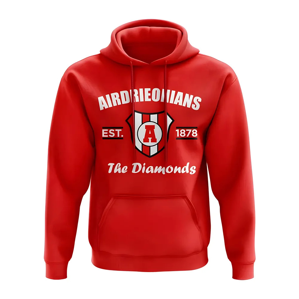 Click to view product details and reviews for Airdrie Established Football Hoody Red.