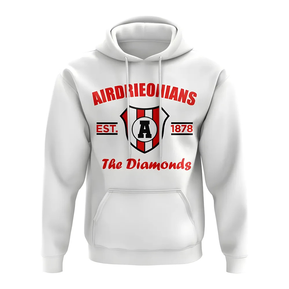Click to view product details and reviews for Airdrie Established Football Hoody White.