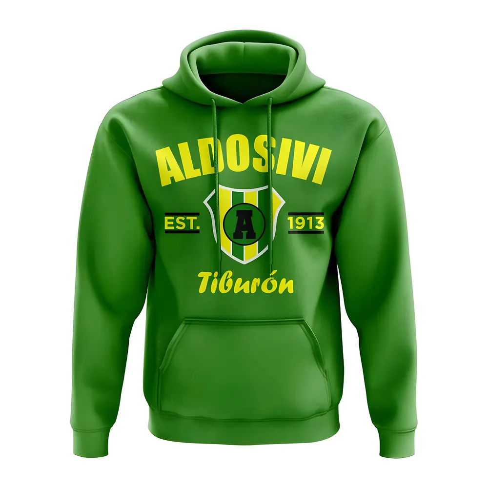 Aldosivi Established Football Hoody (Green) Polyester Uksoccershop Men's Green Medium