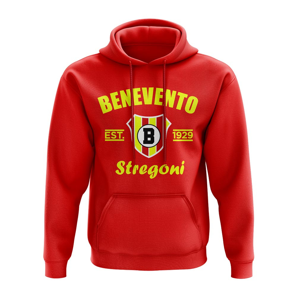 Benevento Established Football Hoody (Red) Polyester Uksoccershop Men's Red Medium