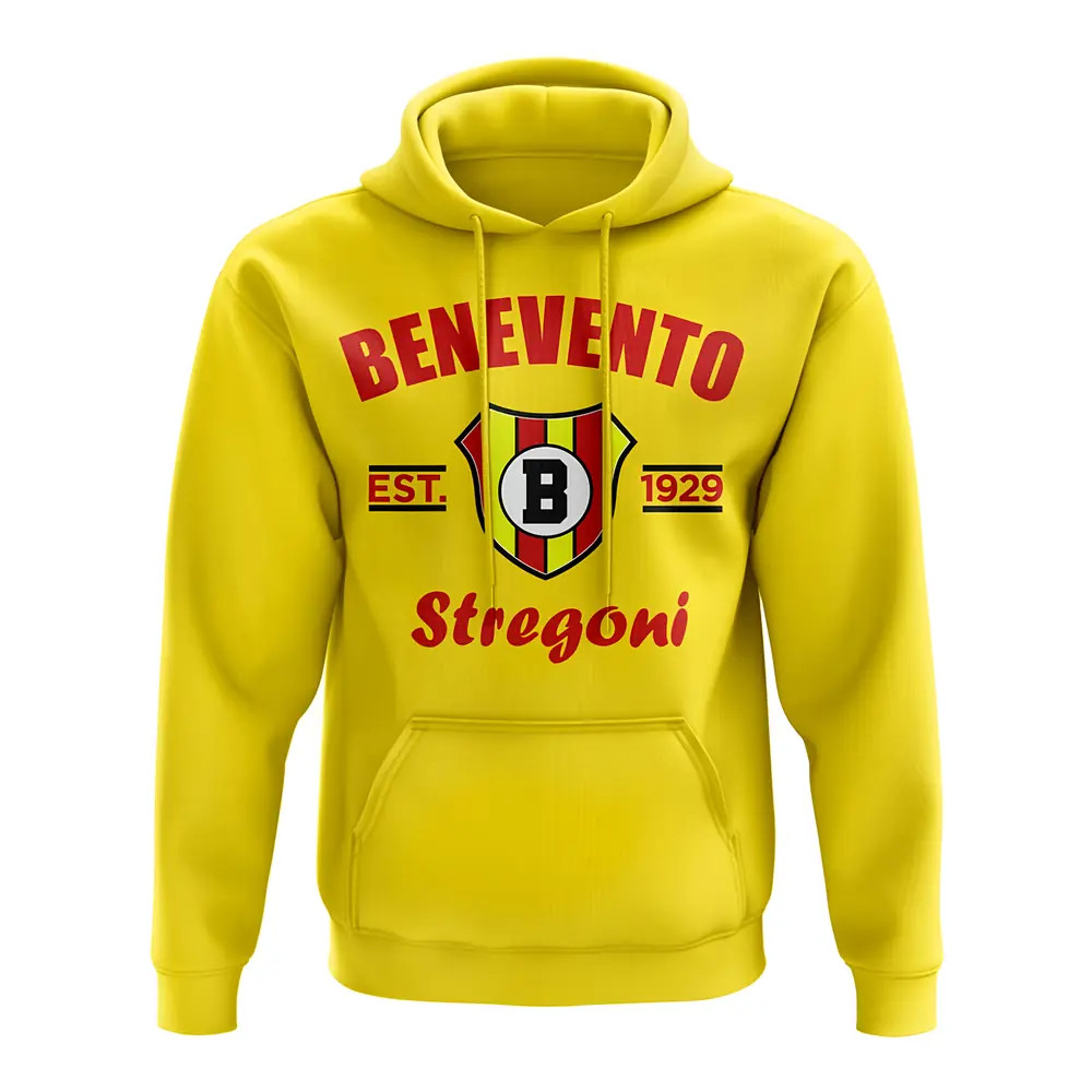Benevento Established Football Hoody (Yellow) Polyester Uksoccershop Men's Yellow Large