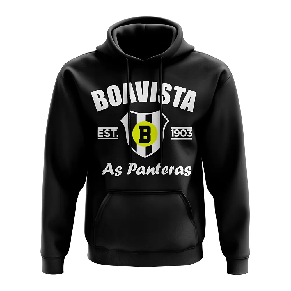 Boavista Established Football Hoody (Black) Polyester Uksoccershop Men's Black Medium