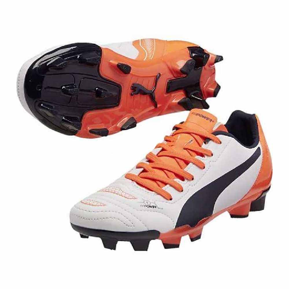orange kids football boots