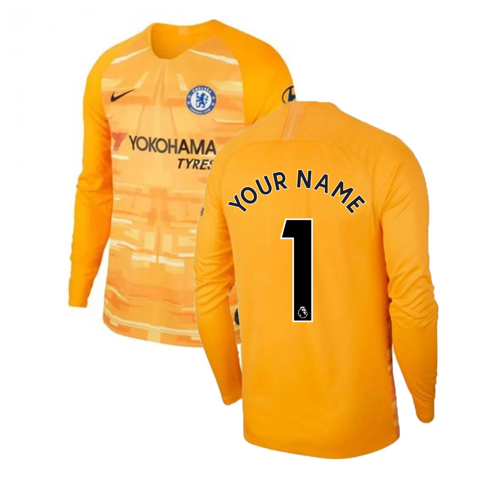 Click to view product details and reviews for 2019 2020 Chelsea Home Nike Goalkeeper Shirt Gold Kids Your Name.