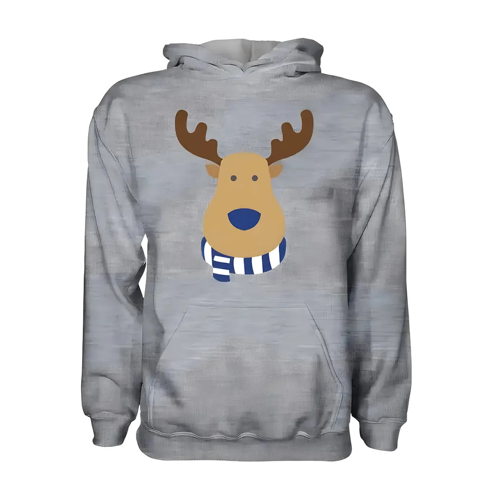 Birmingham City Rudolph Supporters Hoody (Grey) Polyester Made By: Gildan Men's Grey Large