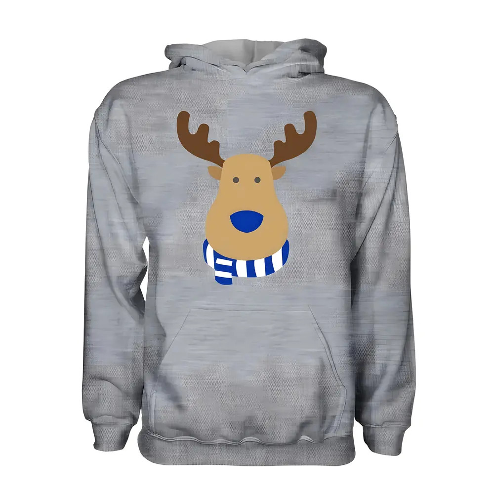 Peterborough Rudolph Supporters Hoody (Grey) Polyester Made By: Gildan Men's Grey Medium
