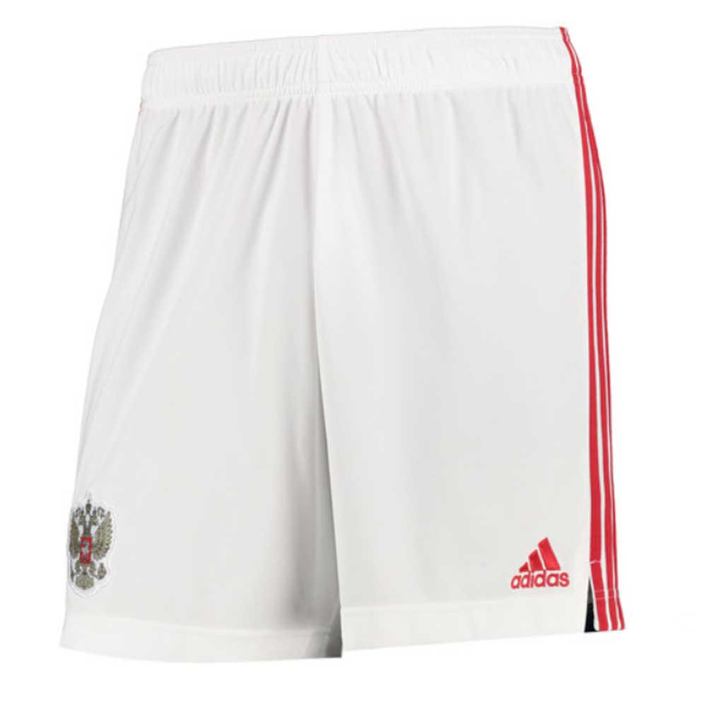 white adidas football shorts