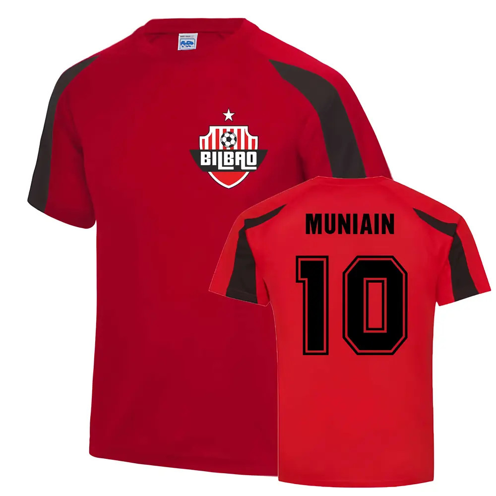 Iker Muniain Bilbao Sports Training Jersey (Red-). Polyester Athletic Bilbao Uksoccershop Men's Black Xxl