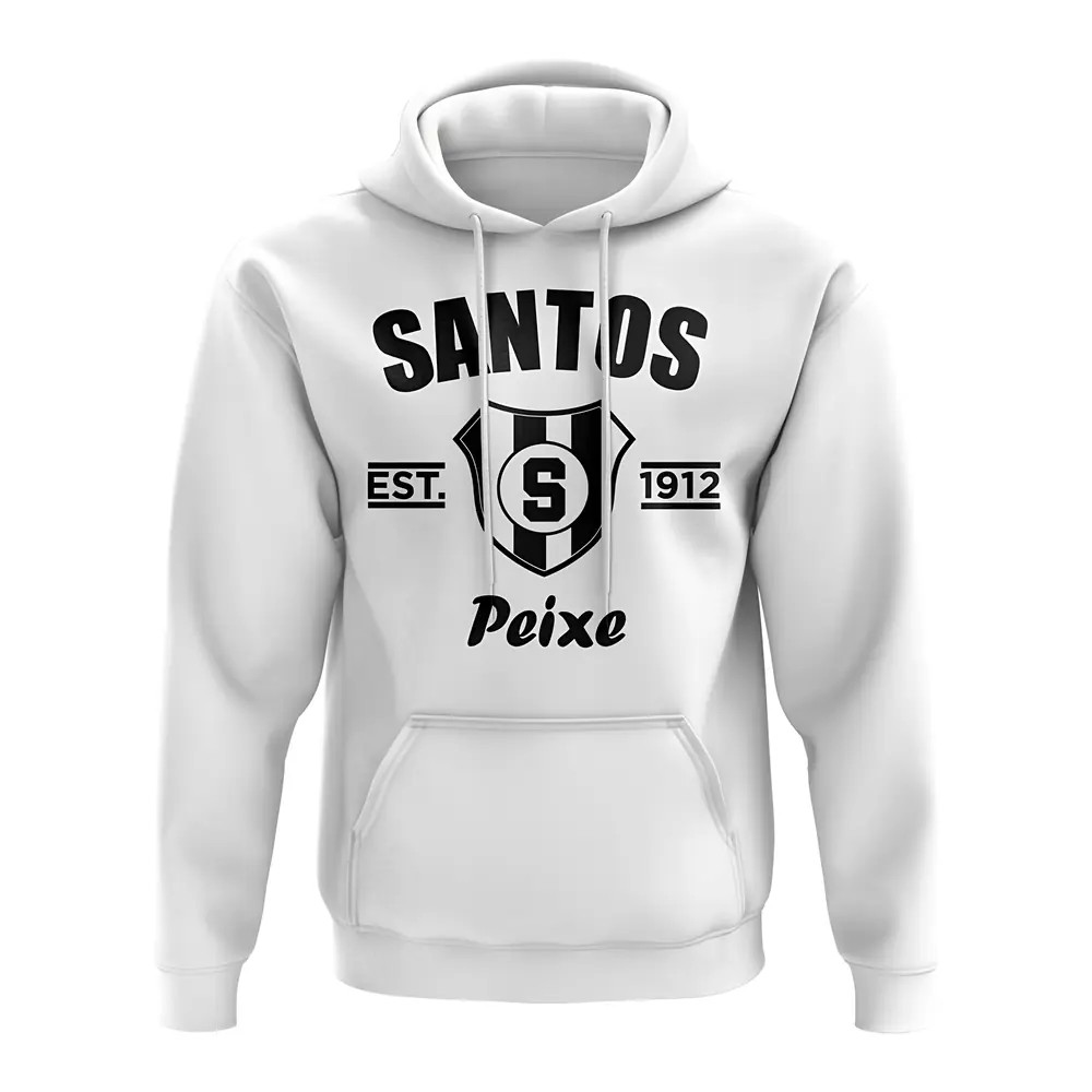 Click to view product details and reviews for Santos Established Football Hoody White.