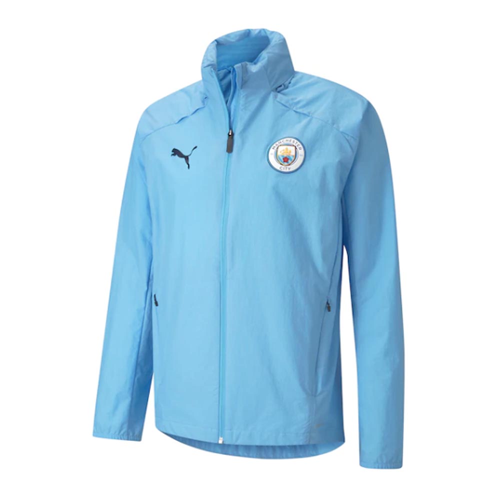 Click to view product details and reviews for 2020 2021 Manchester City Puma Rain Jacket Blue.