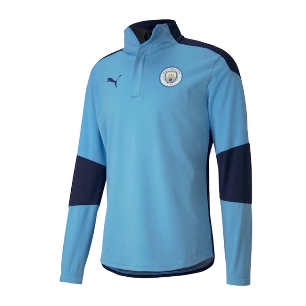 Click to view product details and reviews for 2020 2021 Manchester City Puma Training Rain Top Blue.