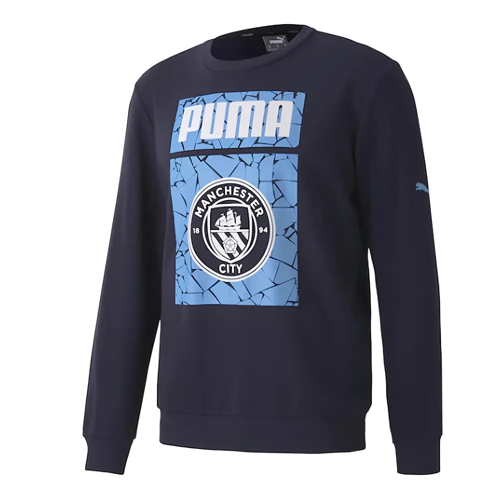 Click to view product details and reviews for 2020 2021 Man City Ftblcore Graphic Sweat Top Peacot.
