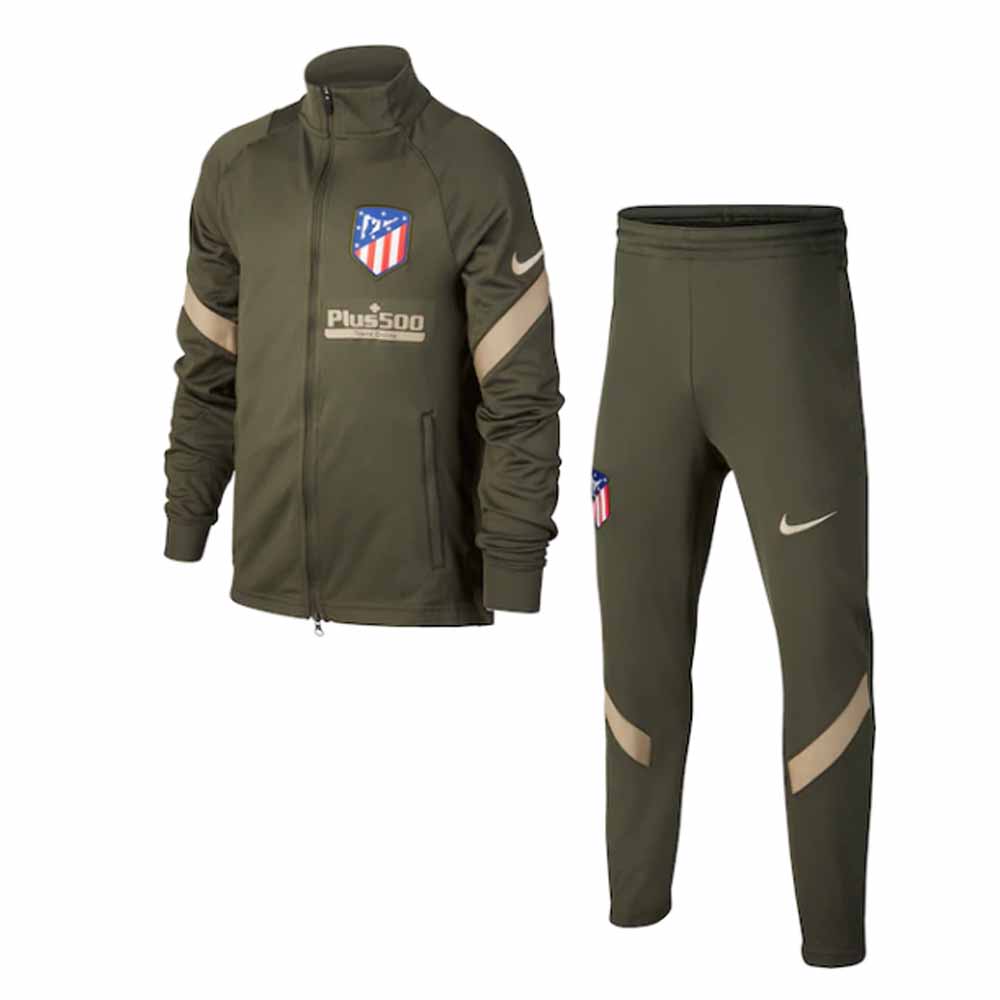 Click to view product details and reviews for 2020 2021 Atletico Madrid Dry Strike Tracksuit Khaki Kids.