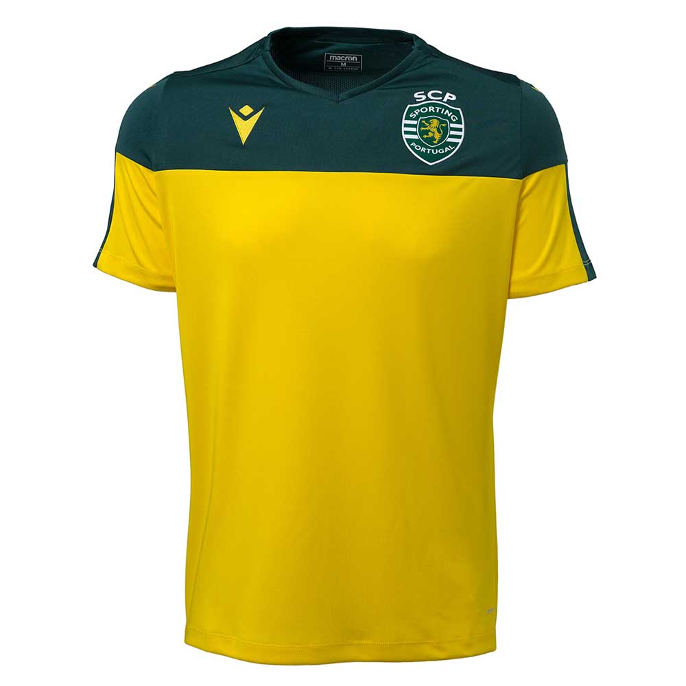 Click to view product details and reviews for 2020 2021 Sporting Lisbon Macron Poly Training Shirt Yellow.