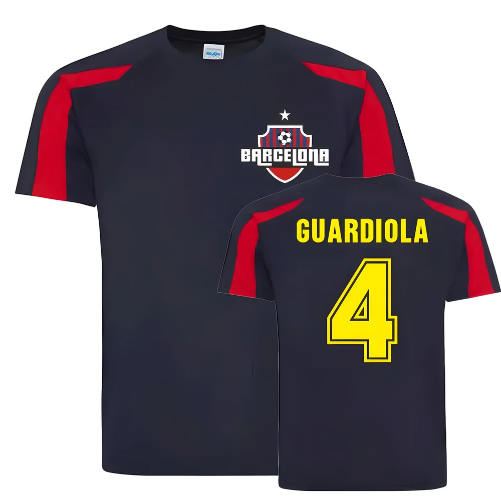 Pep Guardiola Barcelona Sports Training Jersey (Navy) Polyester Uksoccershop Men's Navy Xxl