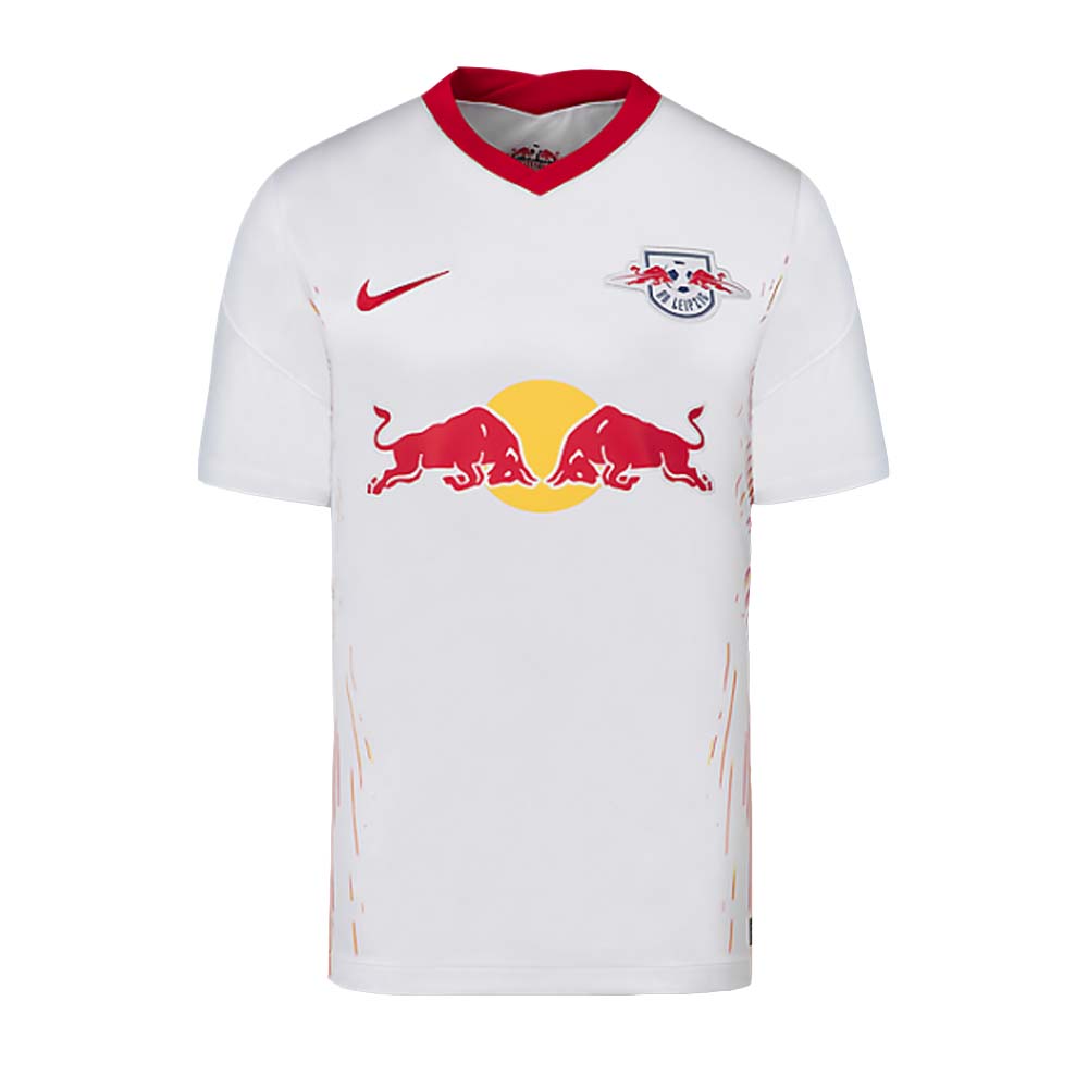 '20-'21 Rb Leipzig Home Shirt (White) Polyester Red Bull Leipzig Made By: Nike Men's White Medium