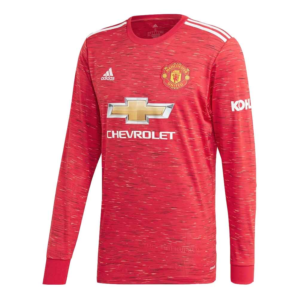 ملمس 2020-2021 Man Utd Adidas Home Long Sleeve Shirt ملمس