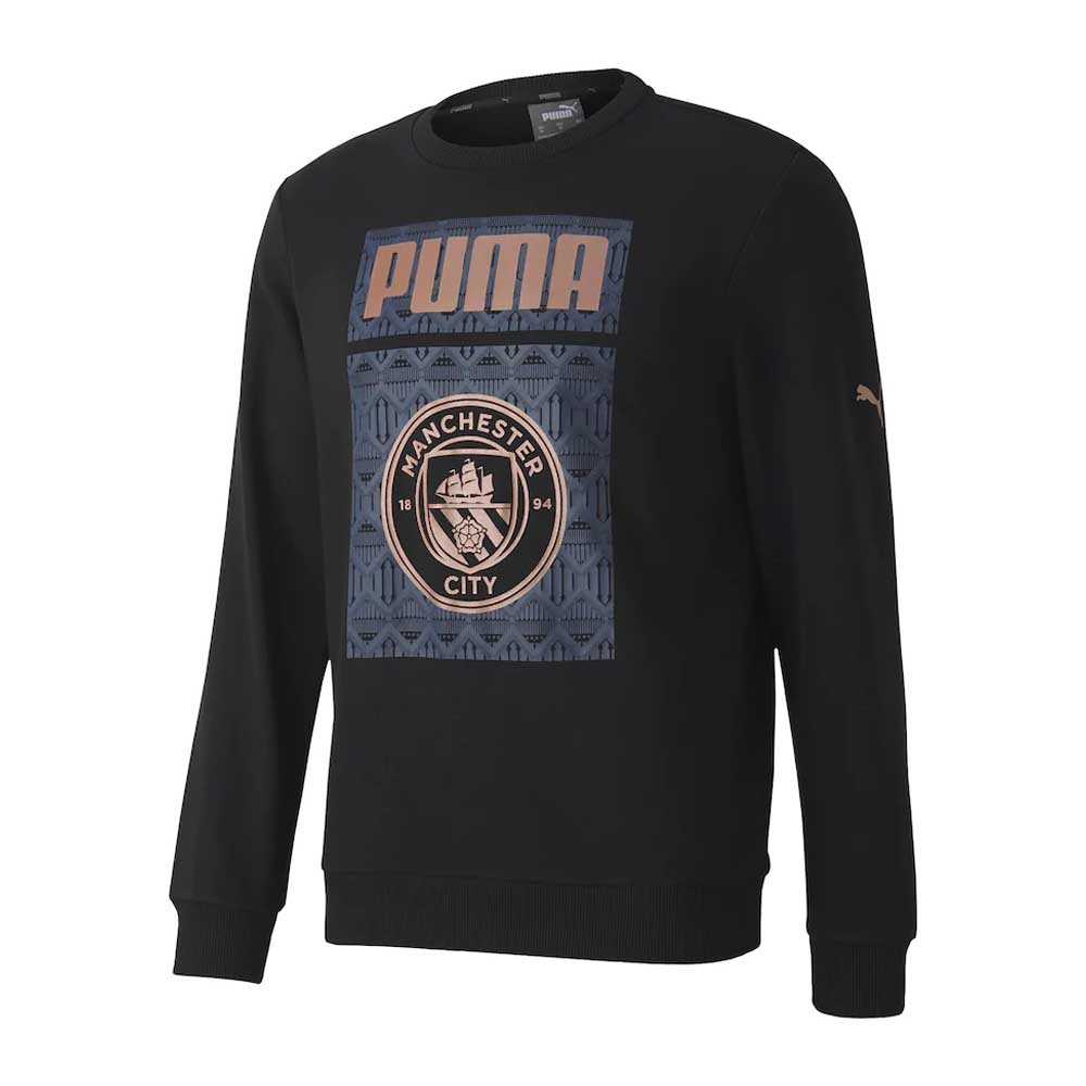 Click to view product details and reviews for 2020 2021 Man City Ftblcore Graphic Sweat Top Black.