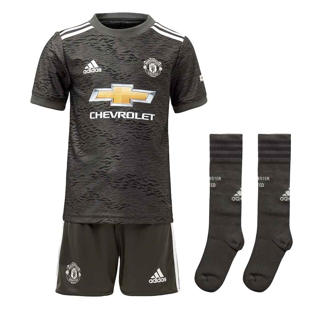 2020-2021 Man Utd Adidas Away Little Boys Mini Kit [EE2394] - Uksoccershop