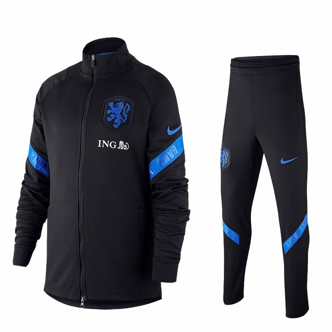 Click to view product details and reviews for 2020 2021 Holland Nike Dry Strike Tracksuit Black Kids.