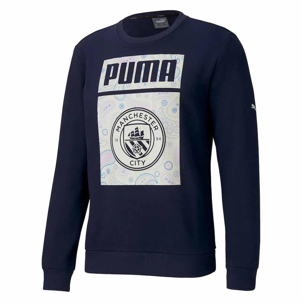 Click to view product details and reviews for 2020 2021 Man City Ftblcore Graphic Sweat Top Peacot White.
