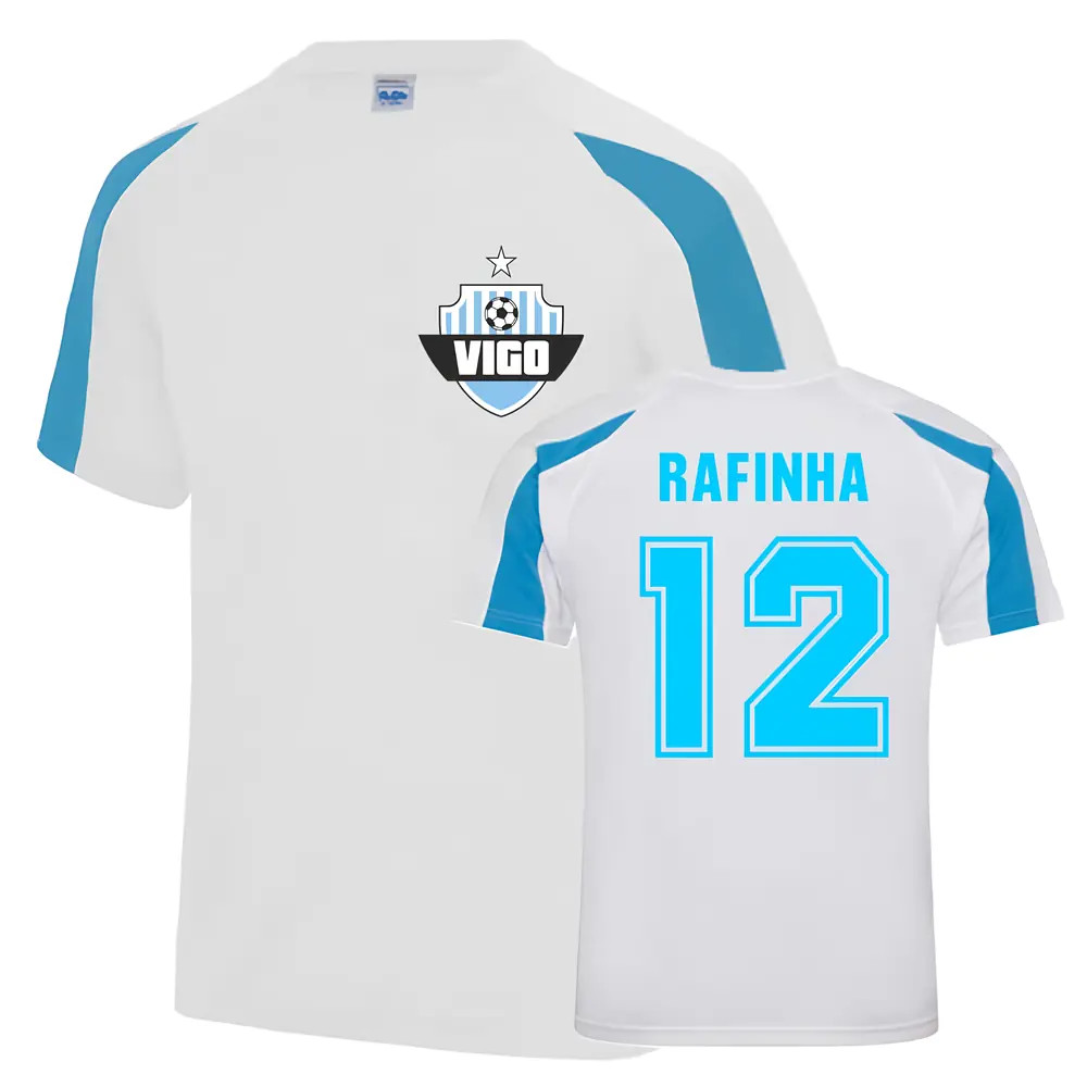 Rafinha Vigo Sports Training Jersey (White) Polyester Celta Vigo Uksoccershop Men's White Small