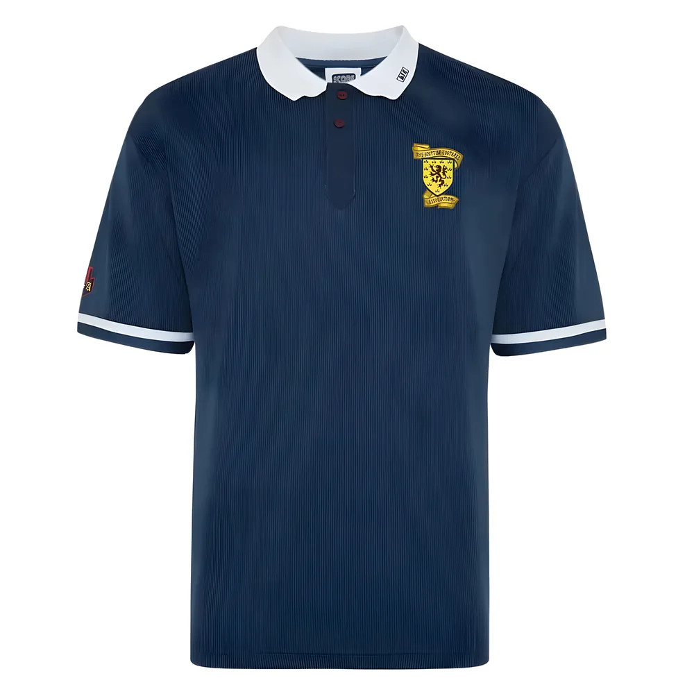 Scotland 1990 Retro Football Shirt Polyester Made By: Score Draw Men's Navy Medium
