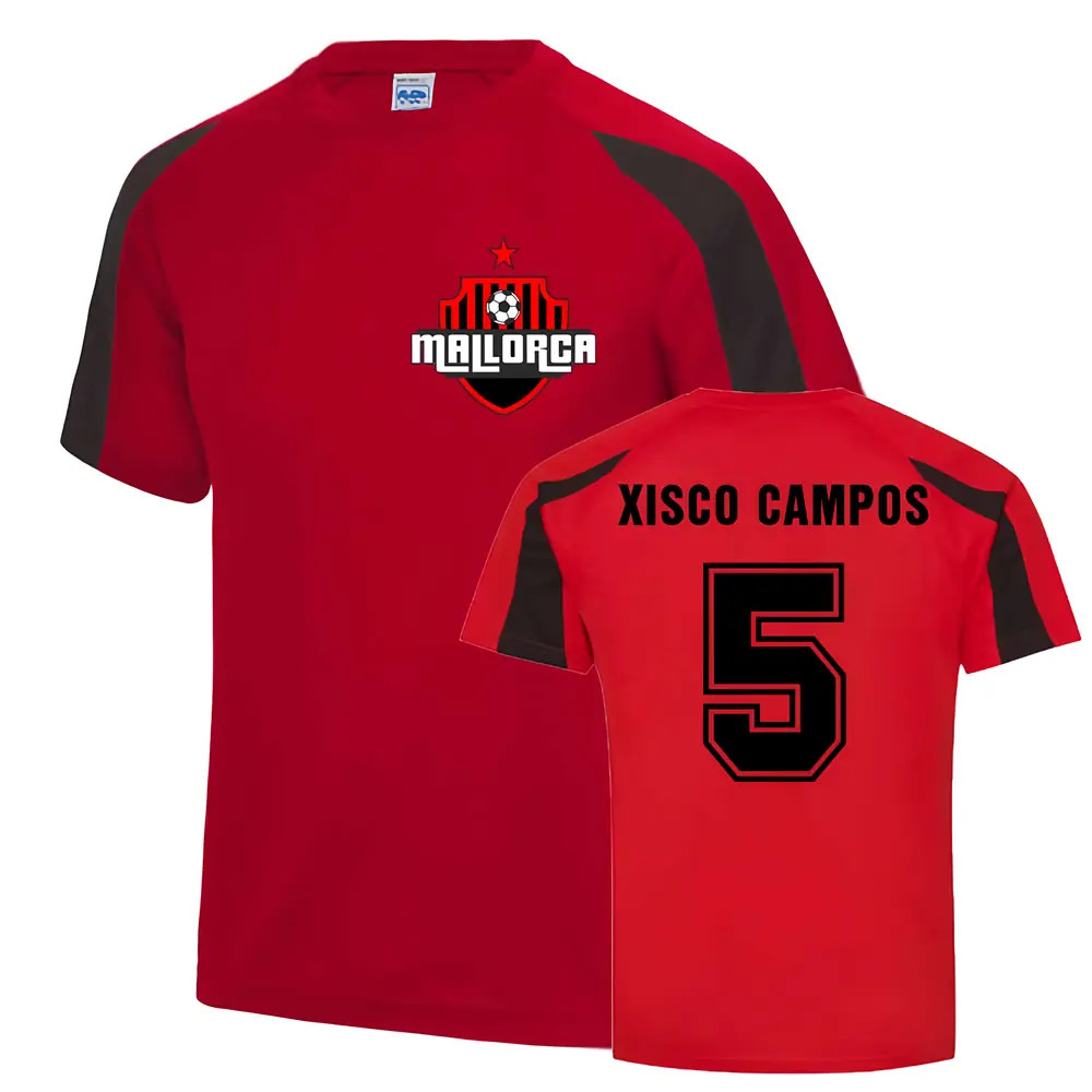 Xisco Campos Mallorca Sports Training Jersey (Red) Polyester Uksoccershop Men's Red Extra Large