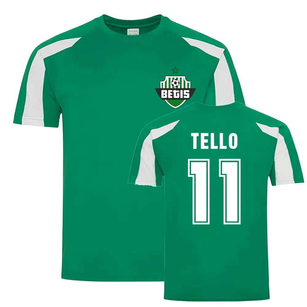 Cristian Tello Betis Sports Training Jersey (Green) Polyester Real Betis Uksoccershop Men's Green Xxl
