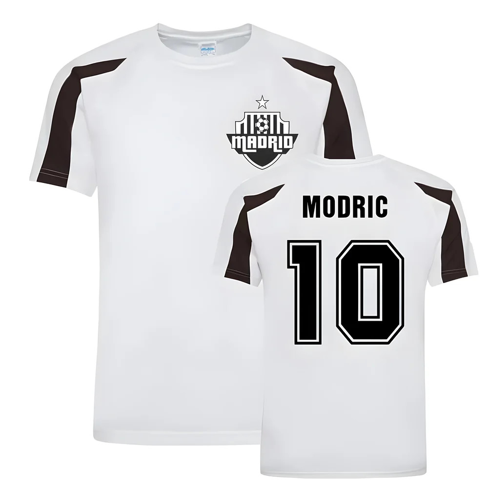 Luka Modric Madrid Sports Training Jersey (White). Polyester Real Madrid Uksoccershop Men's White Xxl