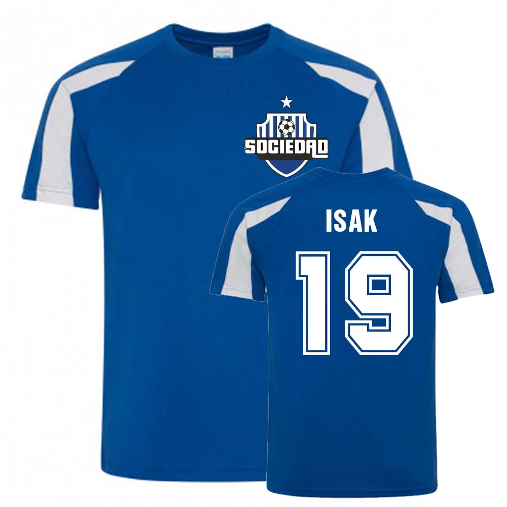 Click to view product details and reviews for Alexander Isak Sociedad Sports Training Jersey Blue.