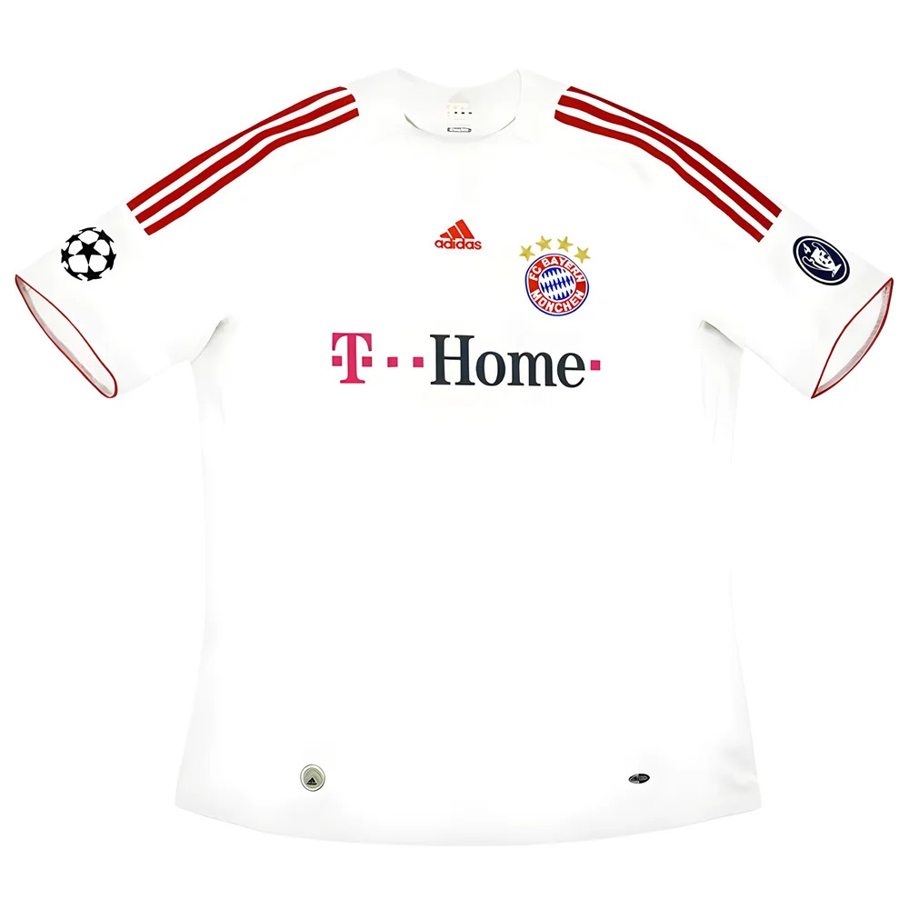 '08-'09 Bayern Munich Third Shirt ((Very Good) Polyester Made By: Adidas Men's White Xxl