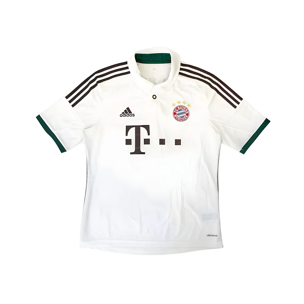 '13-'14 Bayern Munich Away Shirt ((Excellent) Polyester Made By: Adidas Men's White Xxl