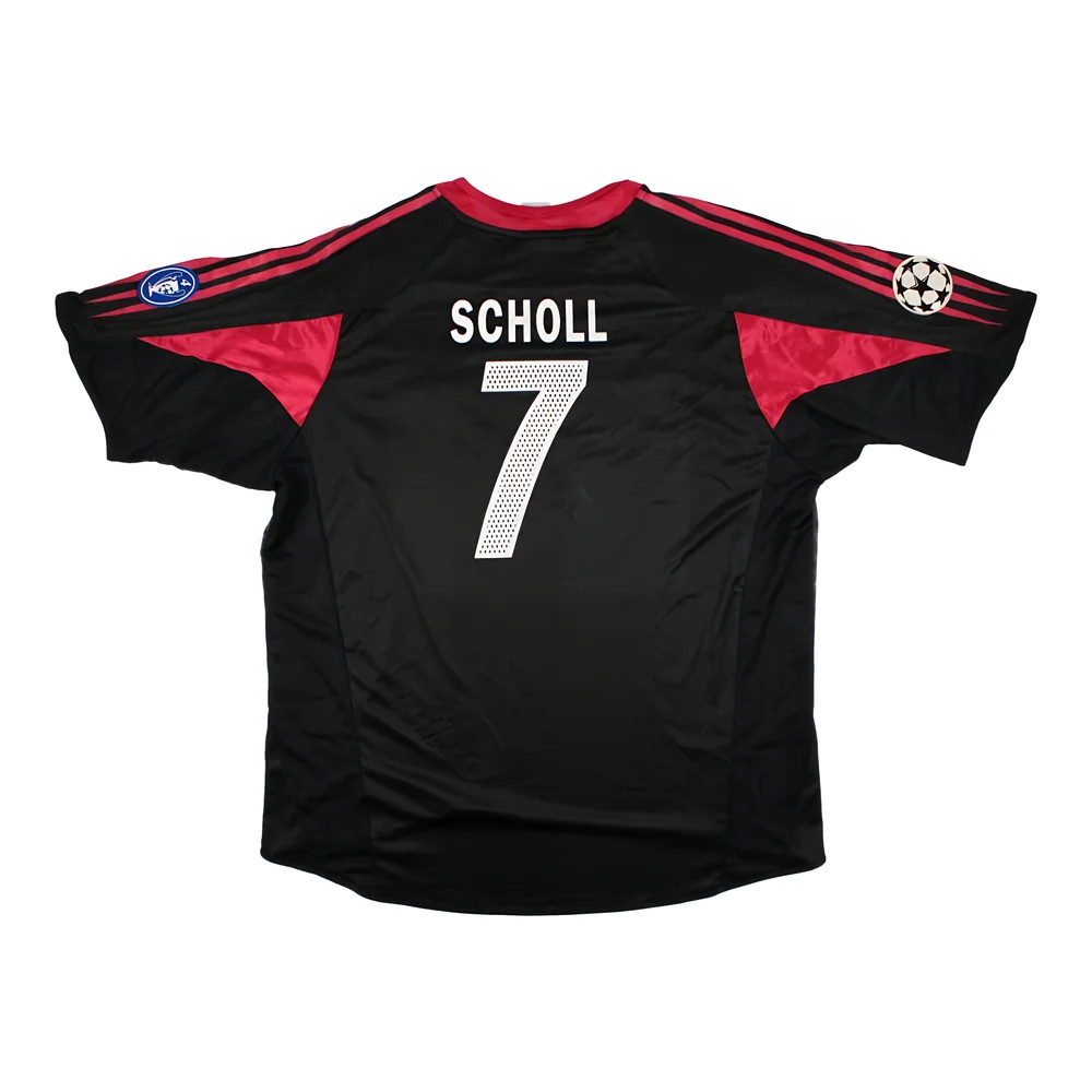 '04-'06 Bayern Munich Third Shirt (Scholl #7) (Good) Polyester Made By: Adidas Men's Black Xxl