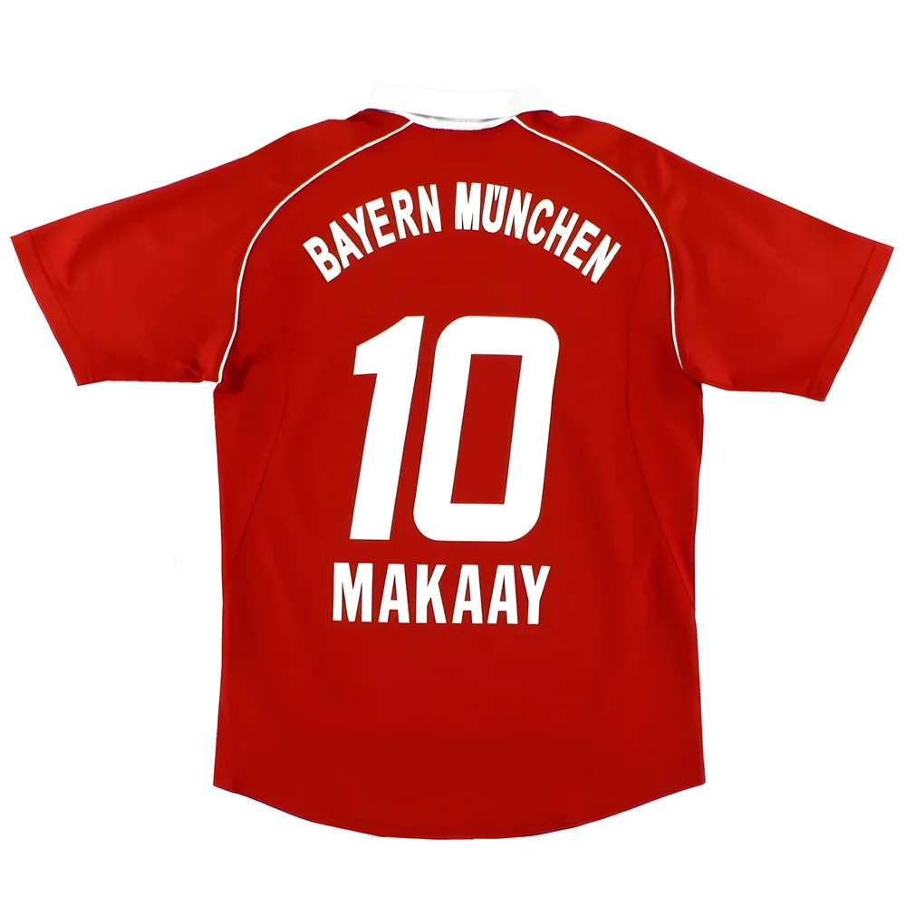 '05-'06 Bayern Munich Home (Makaay #10) (Excellent) Polyester Made By: Adidas Men's Red Medium