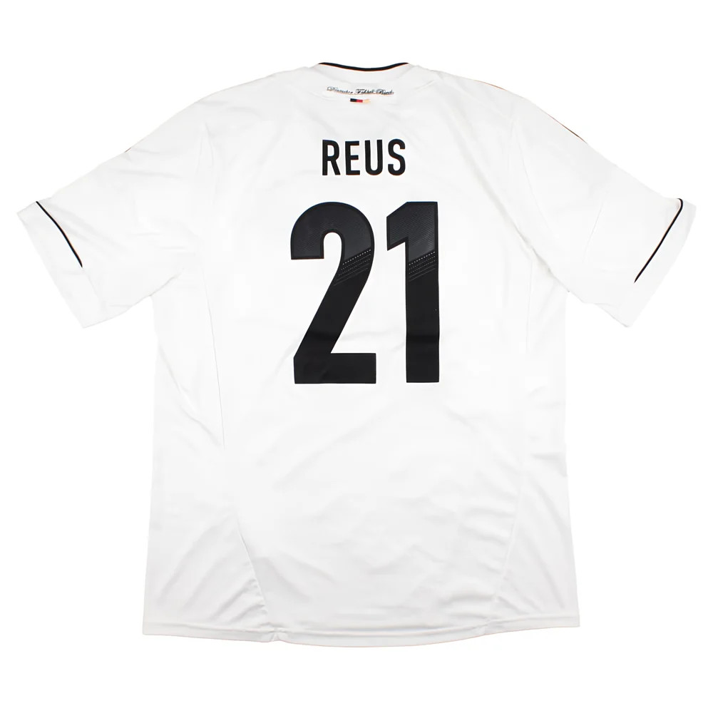 '12-'13 Germany Home Shirt ) Reus #21 (Very Good) Polyester Made By: Adidas Men's White Extra Large