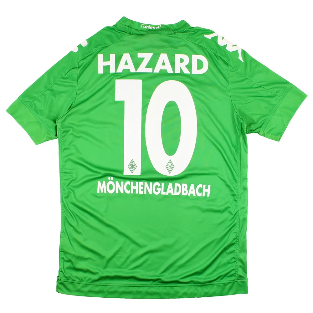 '16-'18 Borussia Monchengladbach Away Shirt (M) Hazard #10 (Very Good) Polyester Made By: Kappa Men's Green Medium