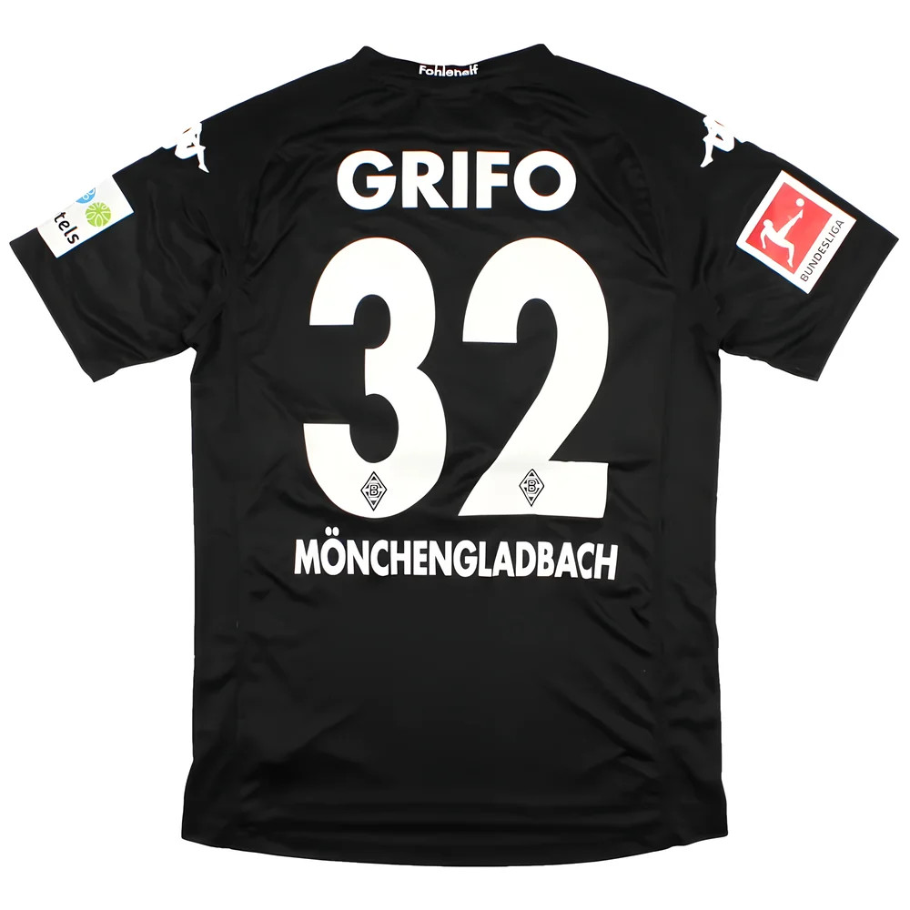 '17-'18 Borussia Monchengladbach Third Shirt (S) Grifo #32 (Mint) Polyester Made By: Kappa Men's Black Small