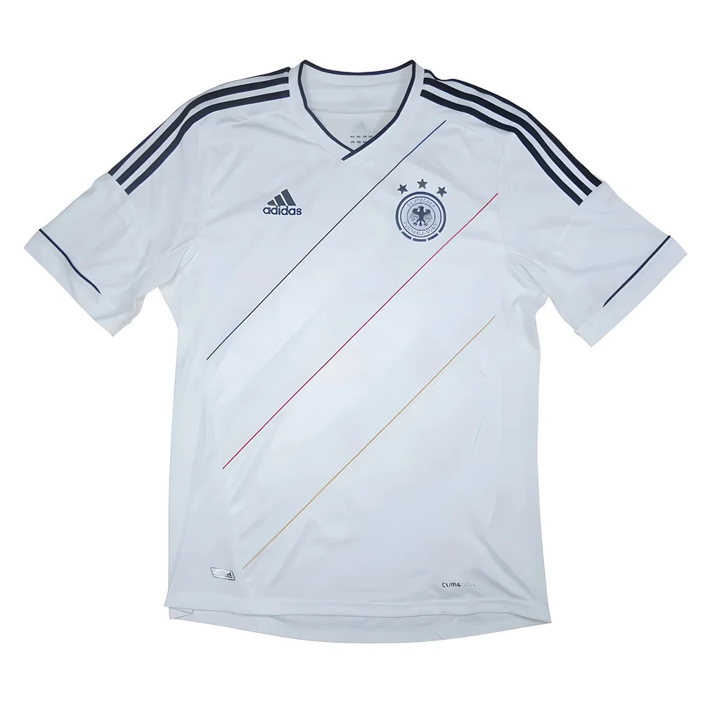 '12-'13 Germany Home Shirt (Excellent) Polyester Made By: Adidas Men's White Medium