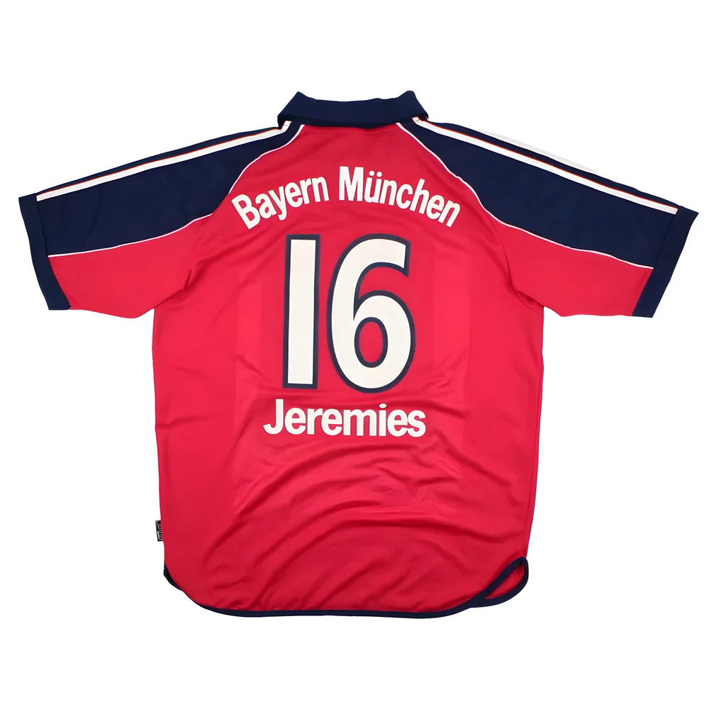 '99-'01 Bayern Munich Home Shirt (M) Jeremies #16 (Excellent) Polyester Made By: Adidas Men's Red Medium