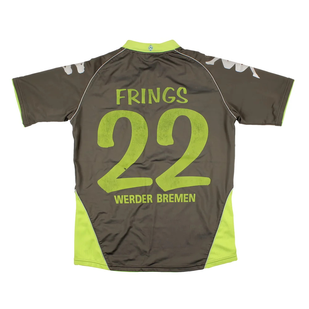 '07-'08 Werder Bre Away Shirt (S) Frings #22 (Very Good) Polyester Made By: Kappa Men's Green Small