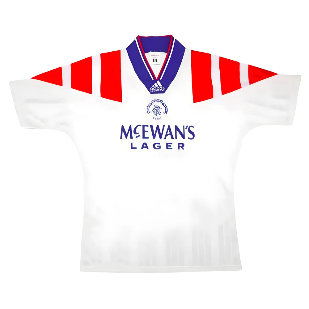 '92-'94 Rangers Away Shirt (L) (Excellent) Polyester Made By: Adidas Men's Blue Large