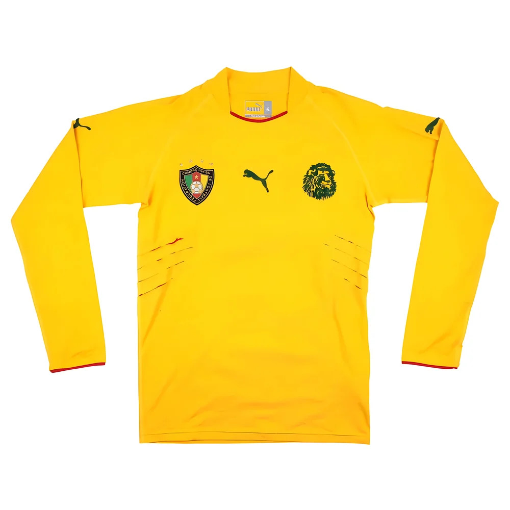 '04-'06 Cameroon Away Shirt ) (Mint) Polyester Made By: Puma Men's Yellow Extra Large
